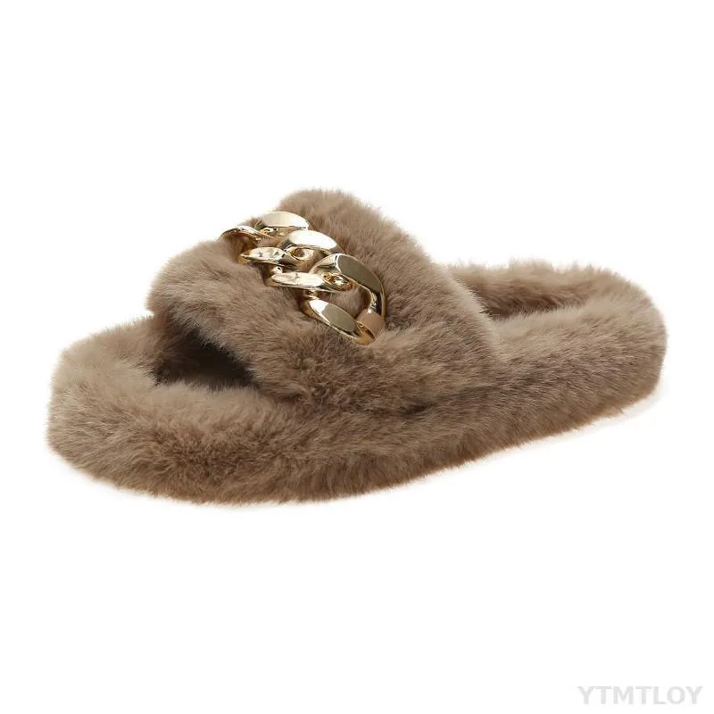 Women's Winter Warm Slippers Cozy Soft Plush Non Slip Flat Comfortable Luxury Indoor Ytmtloy House Shoes Sapatos Mulher