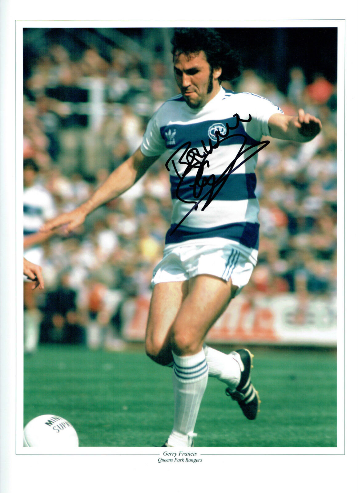 Gerry FRANCIS Signed Autograph Queens Park Rangers 16x12 Portrai Photo Poster painting AFTAL COA