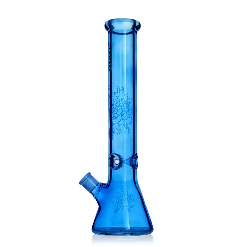 Beaker Water Pipes Blue Luminous 15" Glass Pipes Somking Pipe