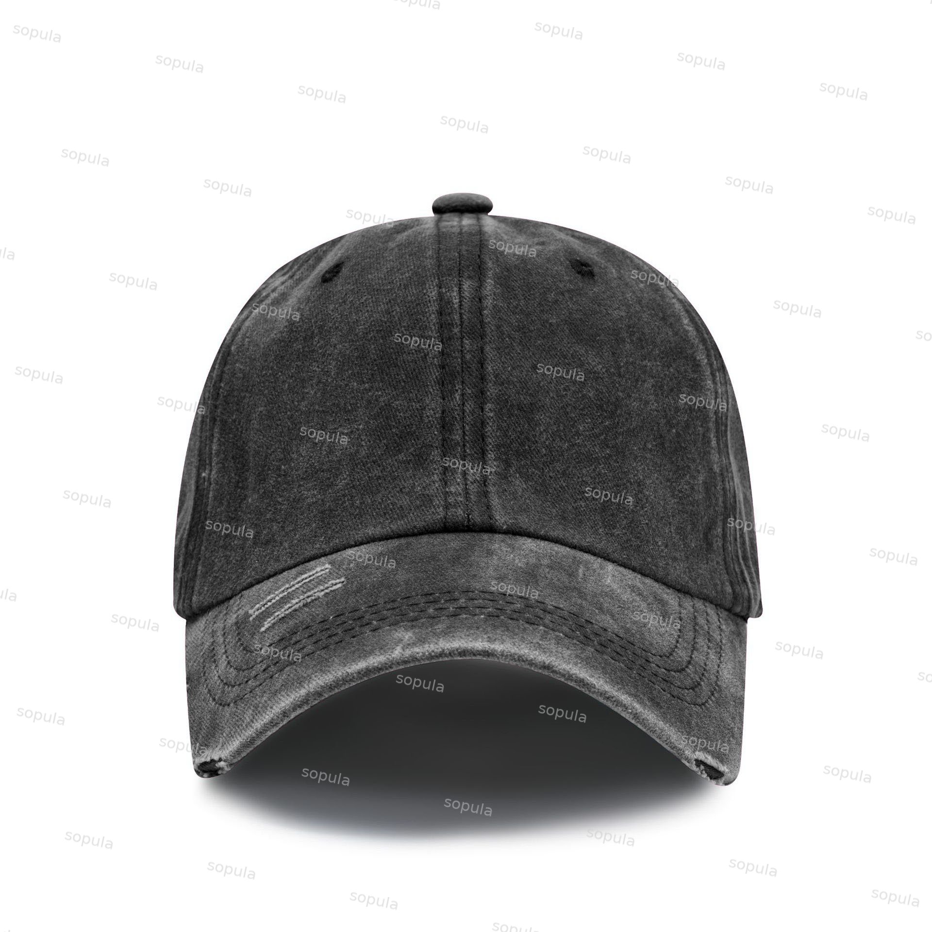 Unisex Vintage Washed Hole Solid Color Baseball Cap - SOPULA