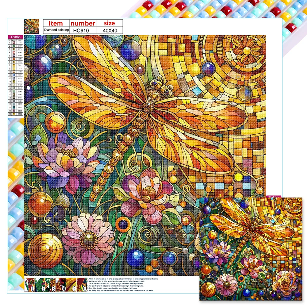 Full Square Diamond Painting - Dragonfly(Canvas|40*40cm)