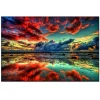 Sunset in the lake | Full Round Diamond Painting Kits