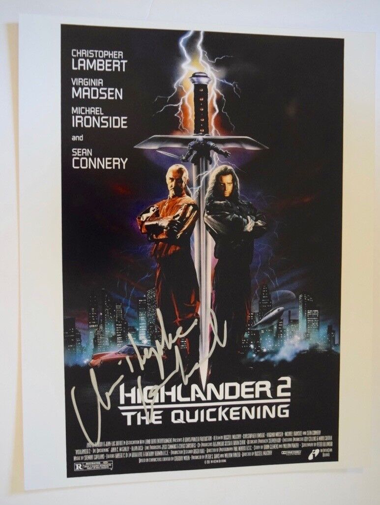 Christopher Lambert Signed Autographed 11x14 Photo Poster painting HIGHLANDER 2 COA VD