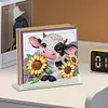 Acrylic Sunflower Cow Diamond Painting Napkin Rack Decor for Home Office Decor