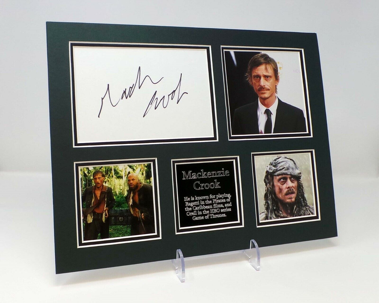 Mackenzie CROOK Signed Mounted Photo Poster painting Display AFTAL COA Pirates of the Caribbean
