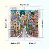 Colorful City House - Partial Special Shaped Diamond Painting 30*30cm