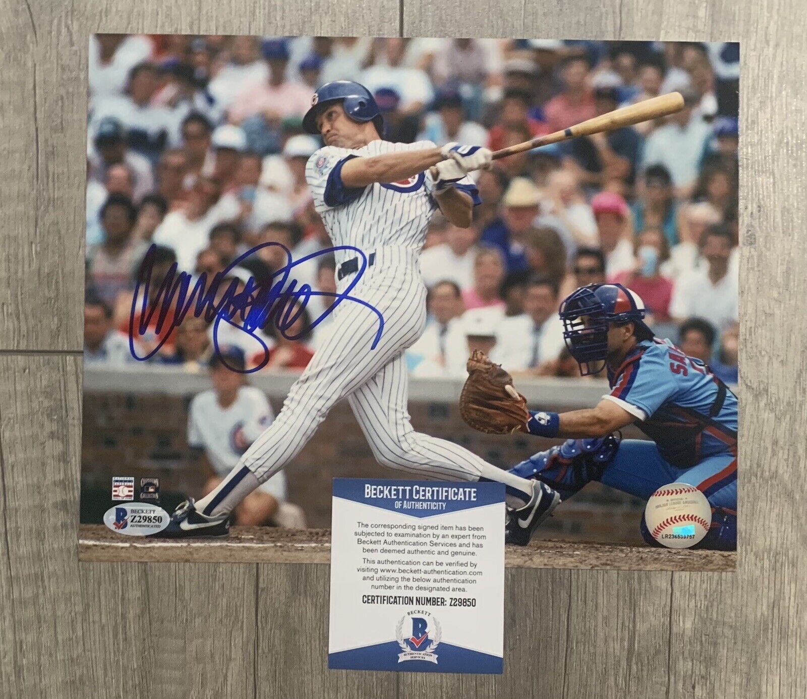 Ryne Sandberg Chicago Cubs Signed 8x10 Photo Poster painting AUTO Autograph Beckett BAS COA