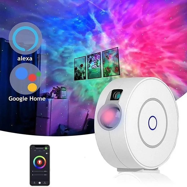 Galaxy Projector with Nebula APP Voice Control Alexa & Google Home Compatible Star Sky Night Light for Game Rooms Home Theatre Baby Room