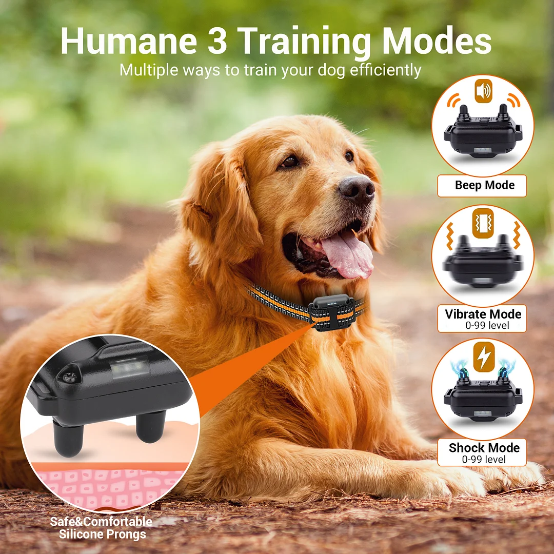 BEBANG Dog Training Collars for 2 Dogs, with Remote 880yards, 3 Modes Beep Vibration Shock, IPX7 Waterproof, LED Light, USB Charging,for Training Small Medium Large Dogs