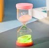 Hourglass timer children's anti-fall luminous 10 minutes learning time management creative macaron color quicksand ornaments