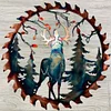 Whitetail Bowhunter Welcome Saw Blade Cut Out Metal Wall Art