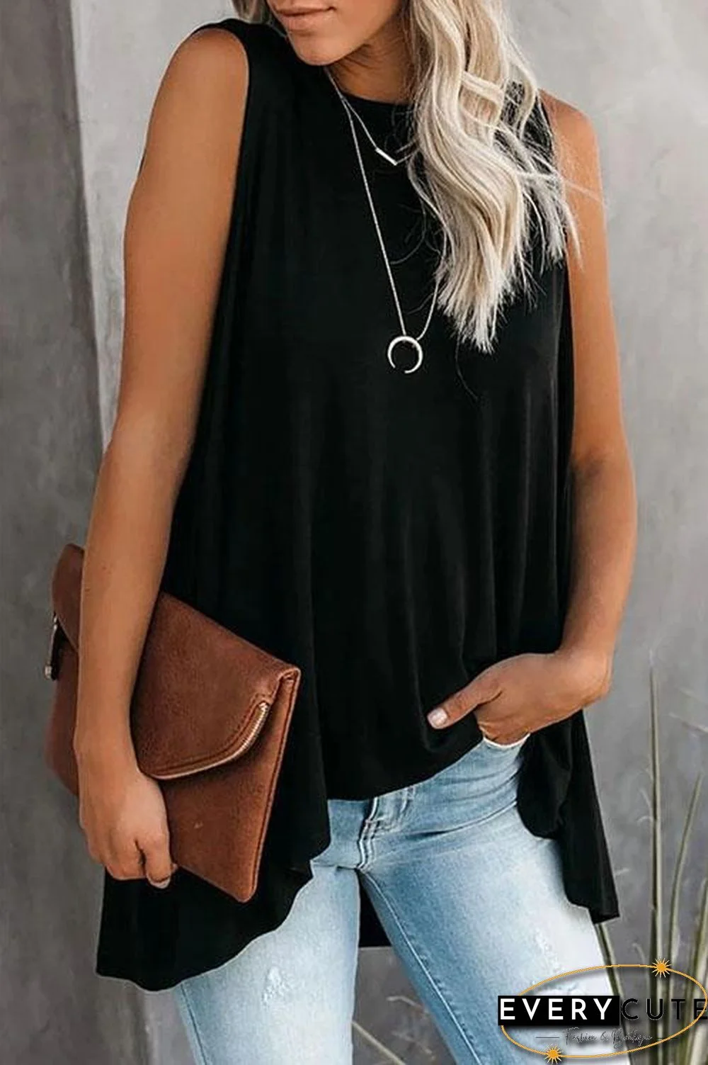 Basic Solid Top T-shirt