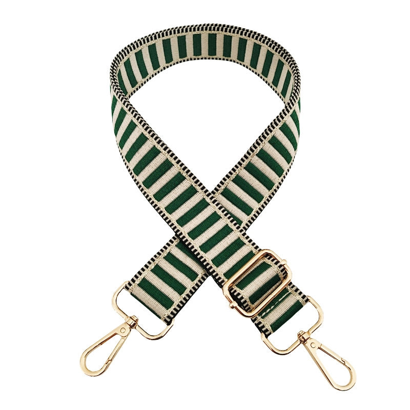 Polyester Cotton Color Block Bag Strap