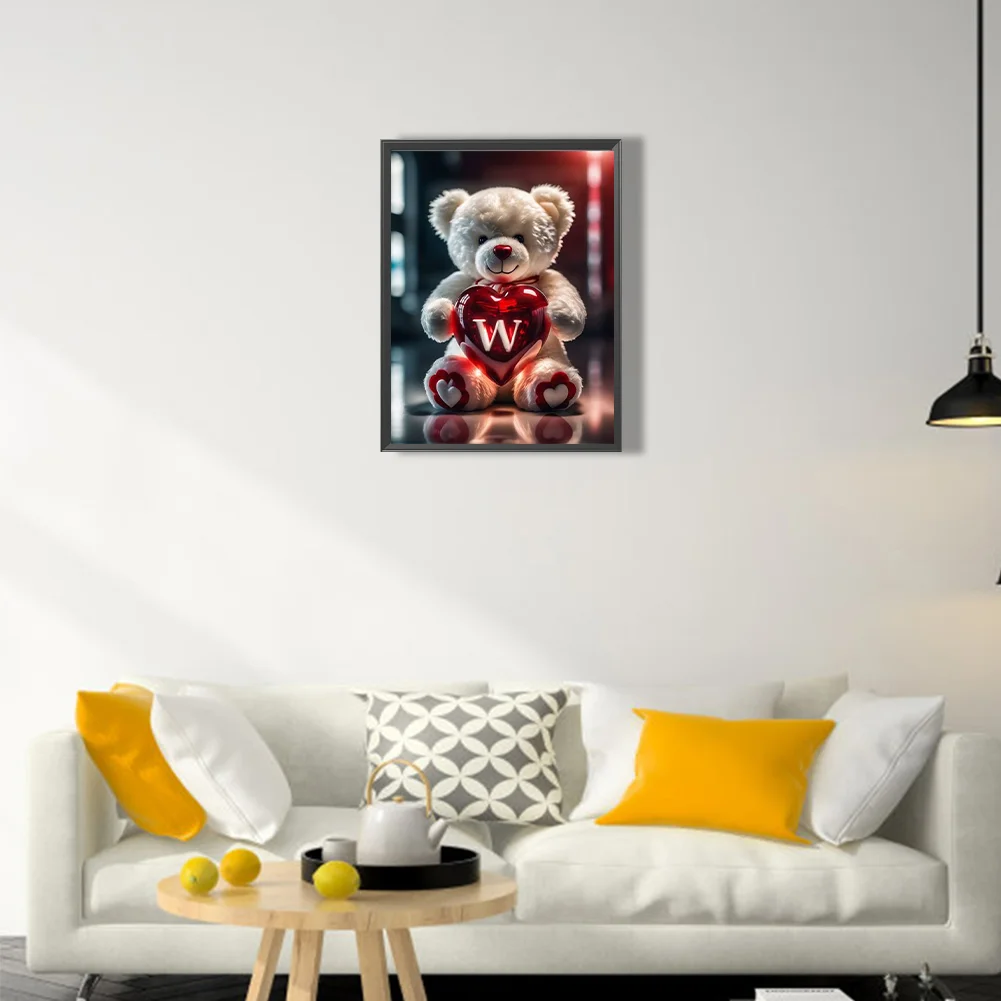 Diamond Painting - Full Square Drill - Bear Love W(Canvas|35*45cm)