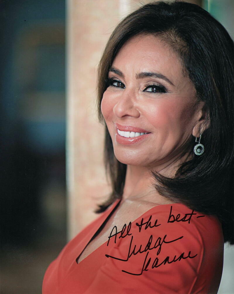 JUDGE JEANINE PIRRO SIGNED AUTOGRAPH 8X10 Photo Poster painting FOX NEWS DONALD TRUMP SUPPORTER