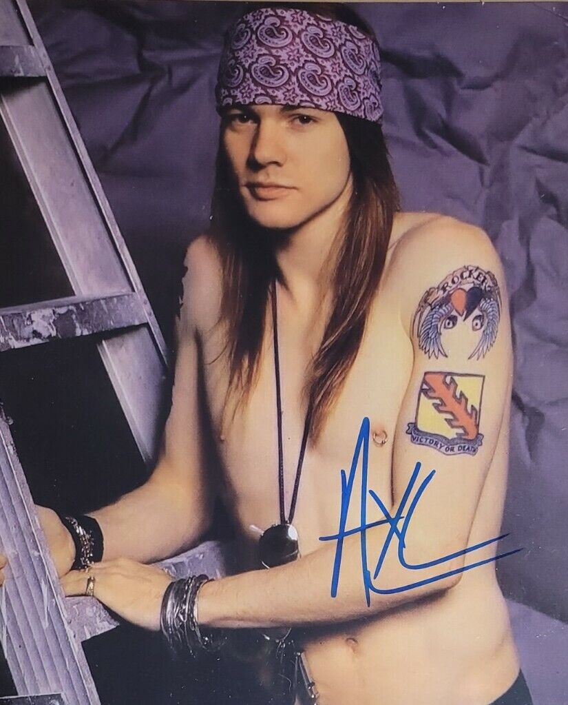 Axl Rose Authentic Autographed 8x10 Photo Poster painting w/ COA