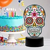 5D DIY Diamond Painting 7 Color Night Light Lamp Home Decoration Ornament Gift Kit(Skull)