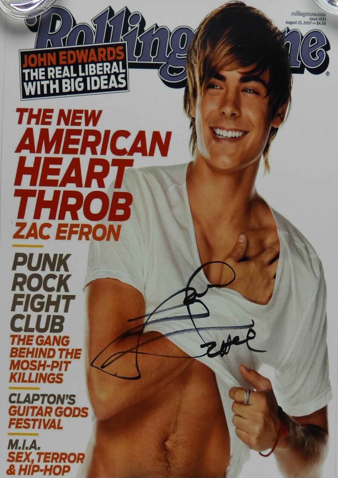 Zac Efron JSA Signed Autograph 12 x 18 poster card stock