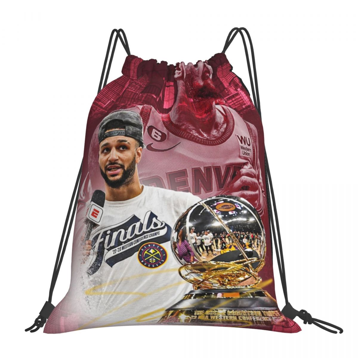 Denver Nuggets Jamal Murray Drawstring Bags for School Gym
