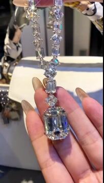 Luxury 100% 925 Sterling Silver Synthetic Cubic Zirconia Gemstone Wedding Cocktail Pendent Necklace Fine Jewelry