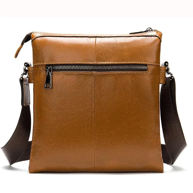 Mens Classic Mulitipurpose Crossbody Bags Leather Shoulder Packs