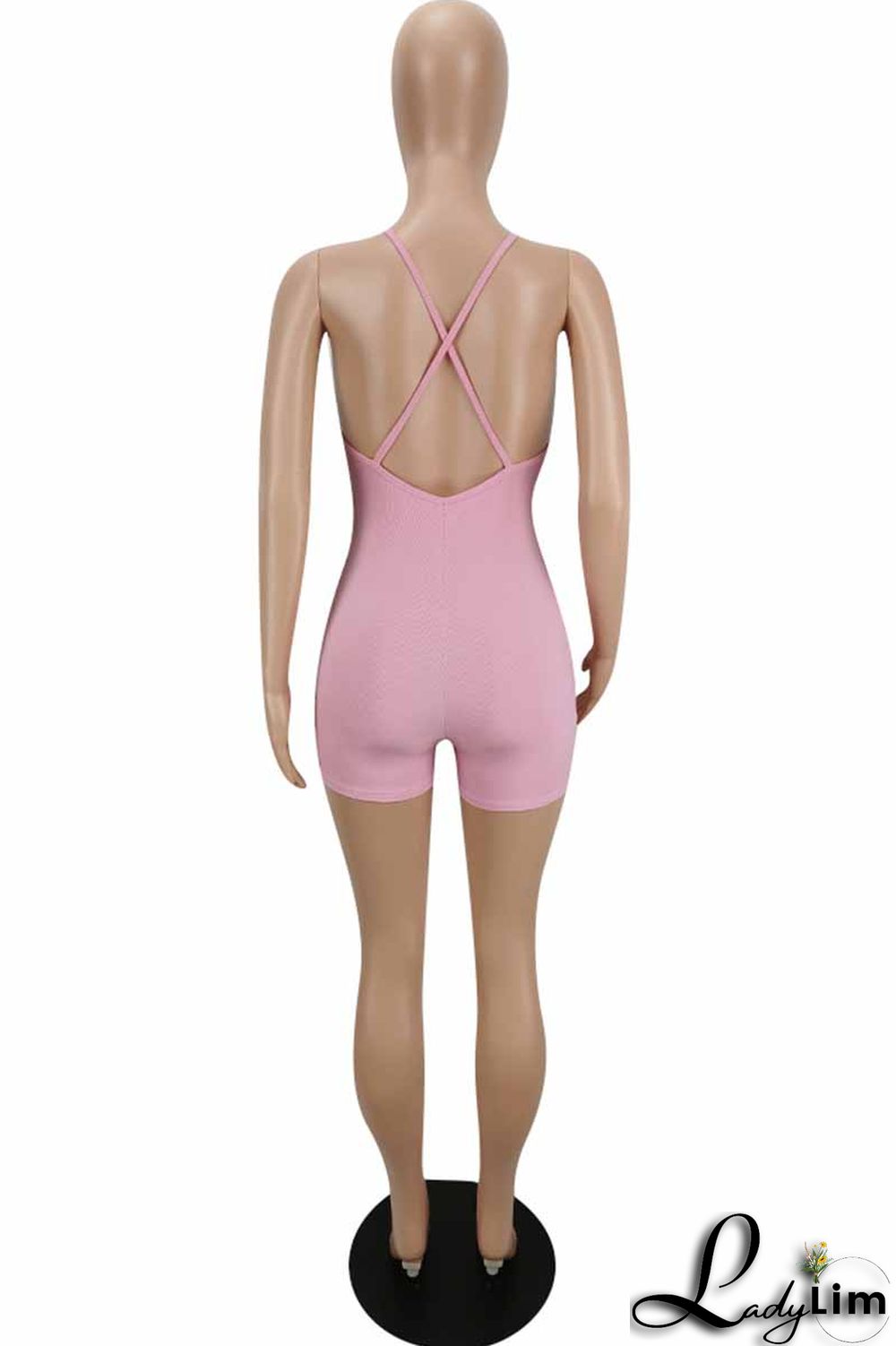 Purple Street Print Letter V Neck Jumpsuits