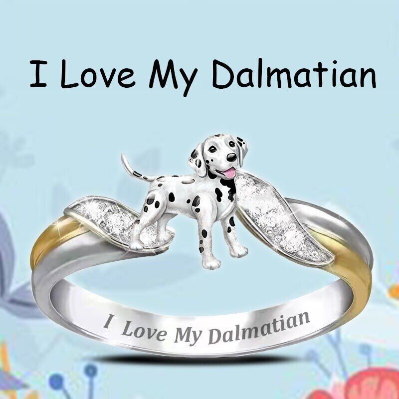 Crystal Dog Memorial Ring For Dog Lover