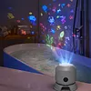 Dynamic Rotating LED Ocean Light Projector Dimmable Brightness & Flexible Stable Base Design Night Light Projector USB Powered & Versatile for Kids Bedroom Decoration