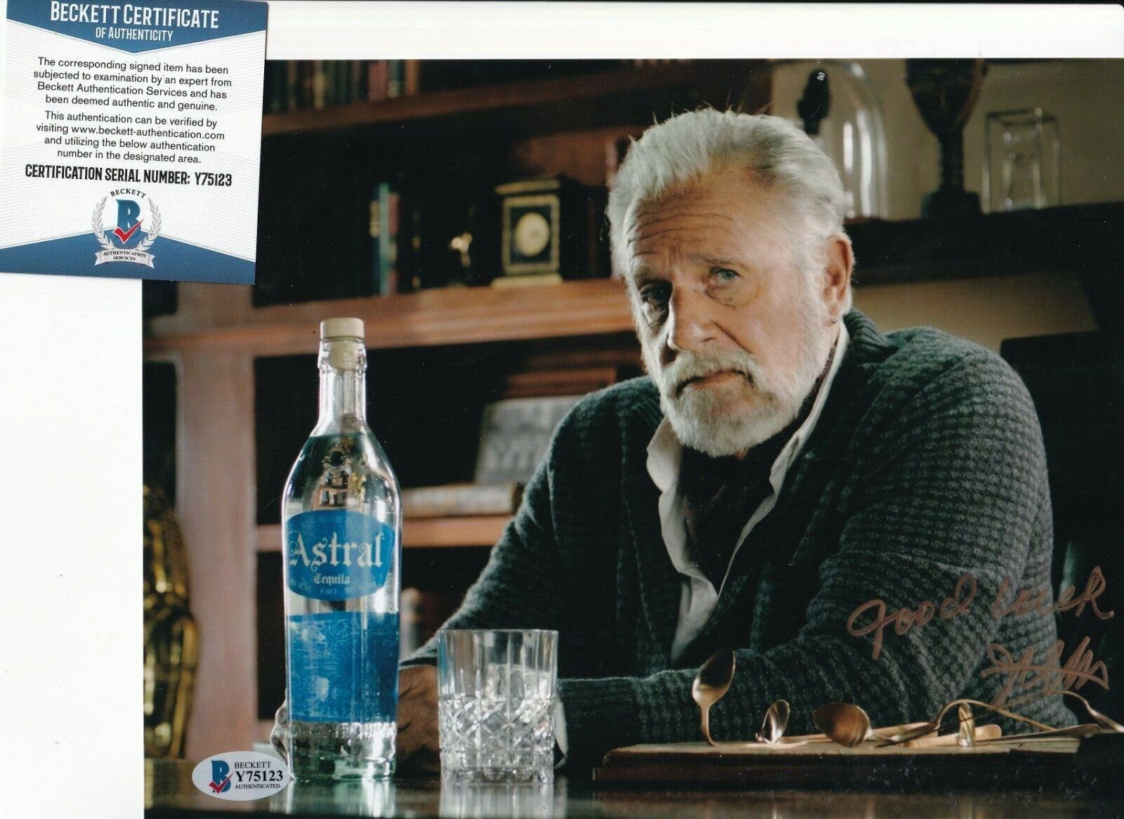 JONATHAN GOLDSMITH signed (DOS EQUIS) Most Interesting Man in the World Y75123