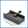 Under-desk Bracket Expansion Dock USB3.0 Multi-Function Splitter Snap-on Typec Expander With Power Port Card Reader