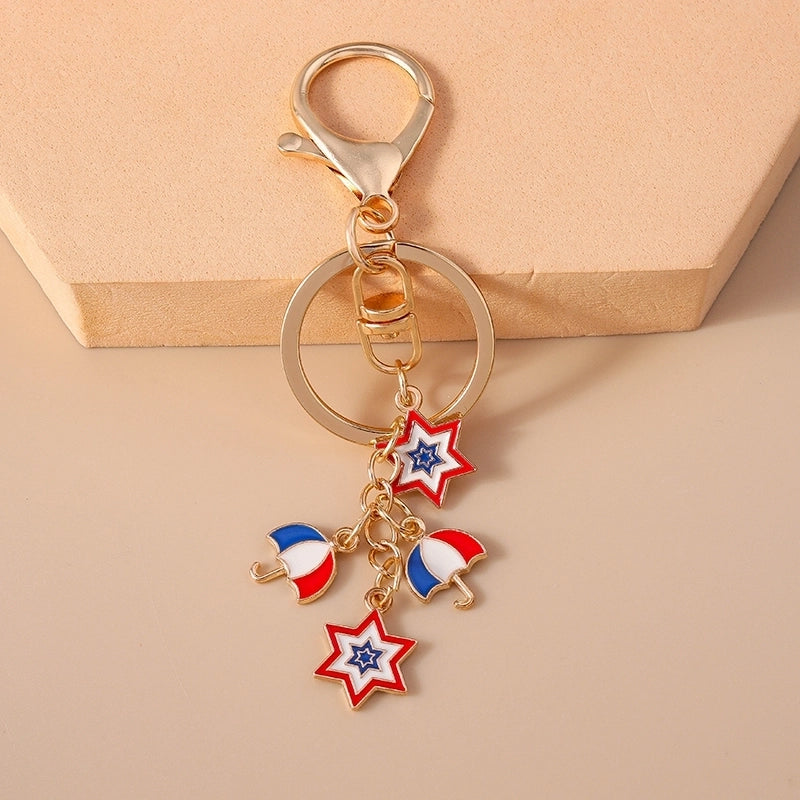 Cute Minimalist Commute Star Bell Umbrella Alloy Keychain