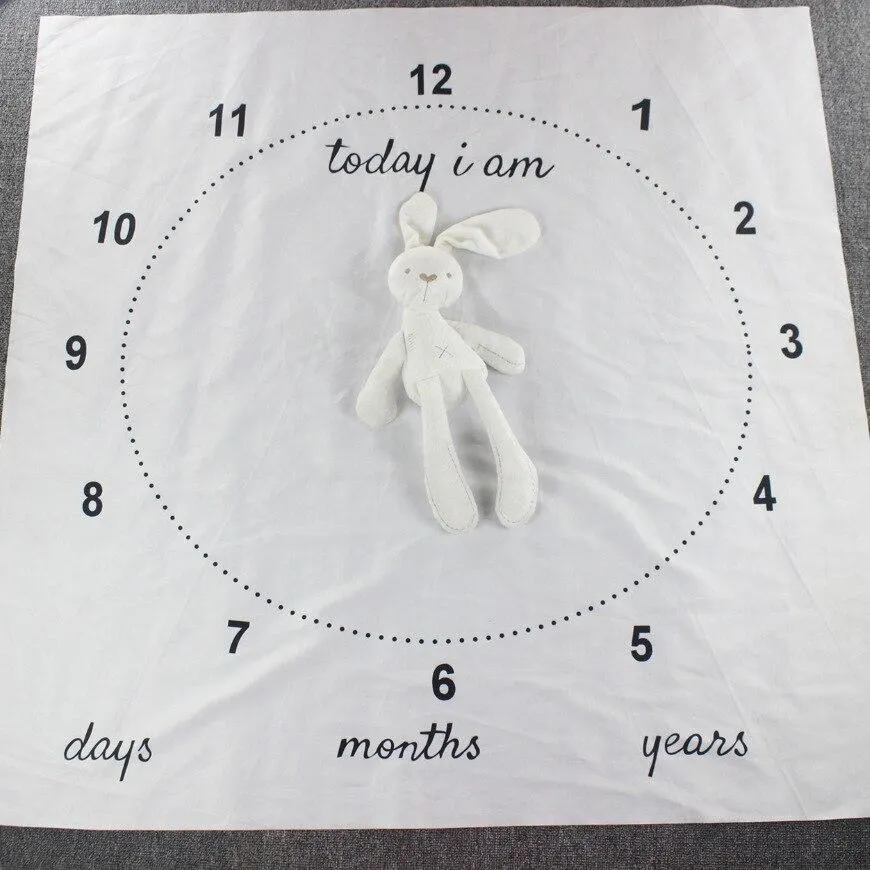 Newborn baby Monthly Growth Milestone Blanket photography props Background Cloth Commemorate Rug Mat baby accessories