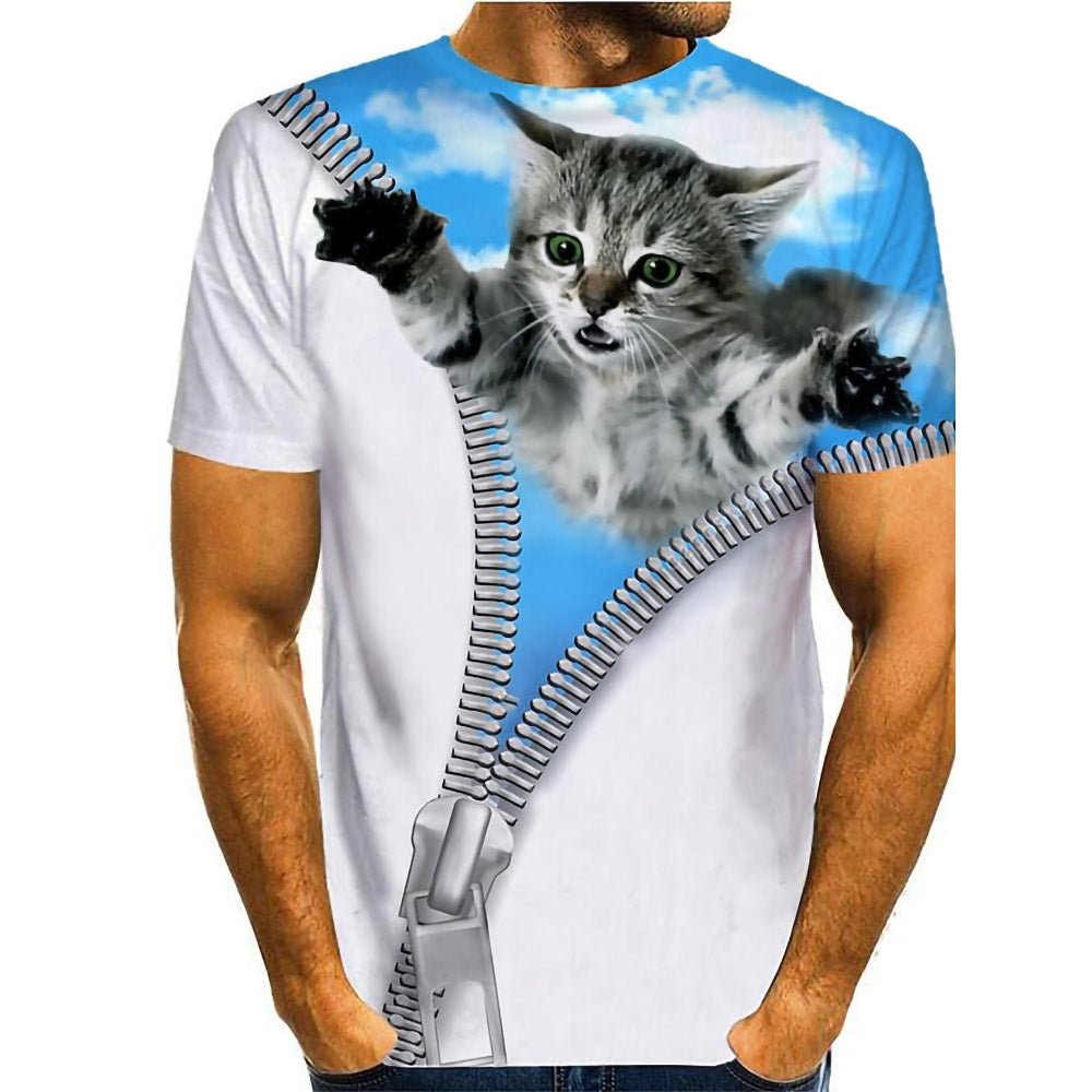 3D Graphic Short Sleeve Shirts Animal Pattern
