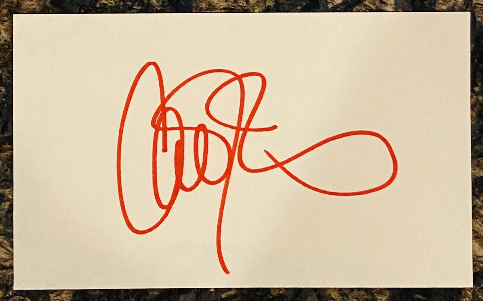 Catherine Zeta Jones Signed Index Card Autographed Mask Of Zorro