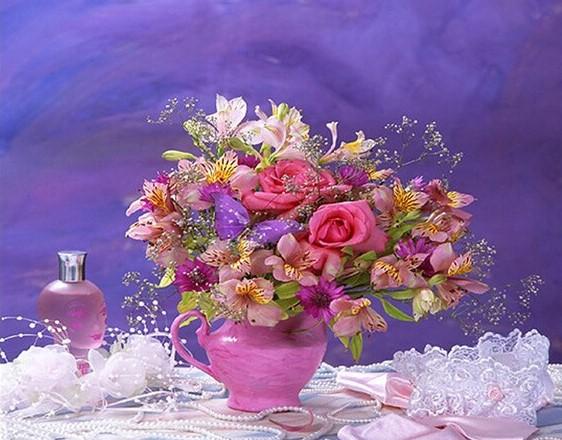 

Purple Floral Vase – Paint By Numbers - 40*50CM, 501 Original