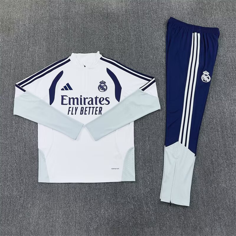 26/27 Real Madrid Half-Pull Training Kit Football Thai Quality