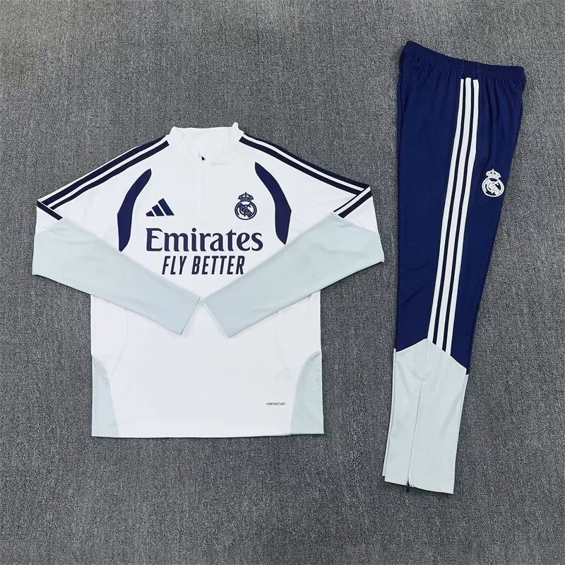 26/27 Real Madrid Half-Pull Training Kit Football Thai Quality