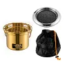 Home Stainless Steel Outdoor Mini Charcoal Stove Portable Round Barbecue Grill