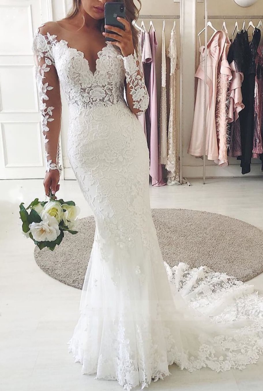 Luxury Lace Appliques Mermaid Sweetheart Wedding Dresses With Sleeveless | Ballbellas Ballbellas