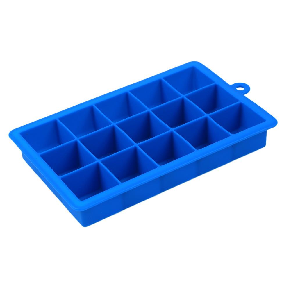 

Diy Creative Big Ice Cube Mold Square Shape Silicone Ice Tray Blue, 501 Original