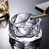 Beautifully Geometric Glass Ashtray Windproof and dustproof Cigar Ashtray Multiple Colors Indoor Outdoor Practical