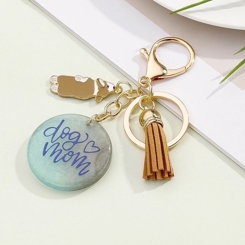 Cute Letter Resin Mother’s Day Unisex Keychain