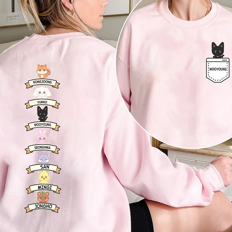 ATEEZ トレーナー Ateez Members Name Aniteez Sweatshirt