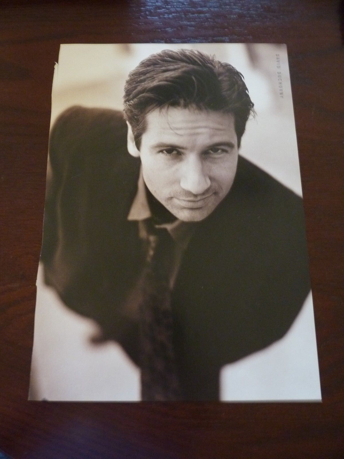 David Duchovny Mark Wahlberg 2 Sided Coffee Table Book Photo Poster painting Page 9.5x13.5