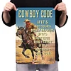 Cowboy Code - Vintage Metal Signs - 20*30cm/30*40cm - Western