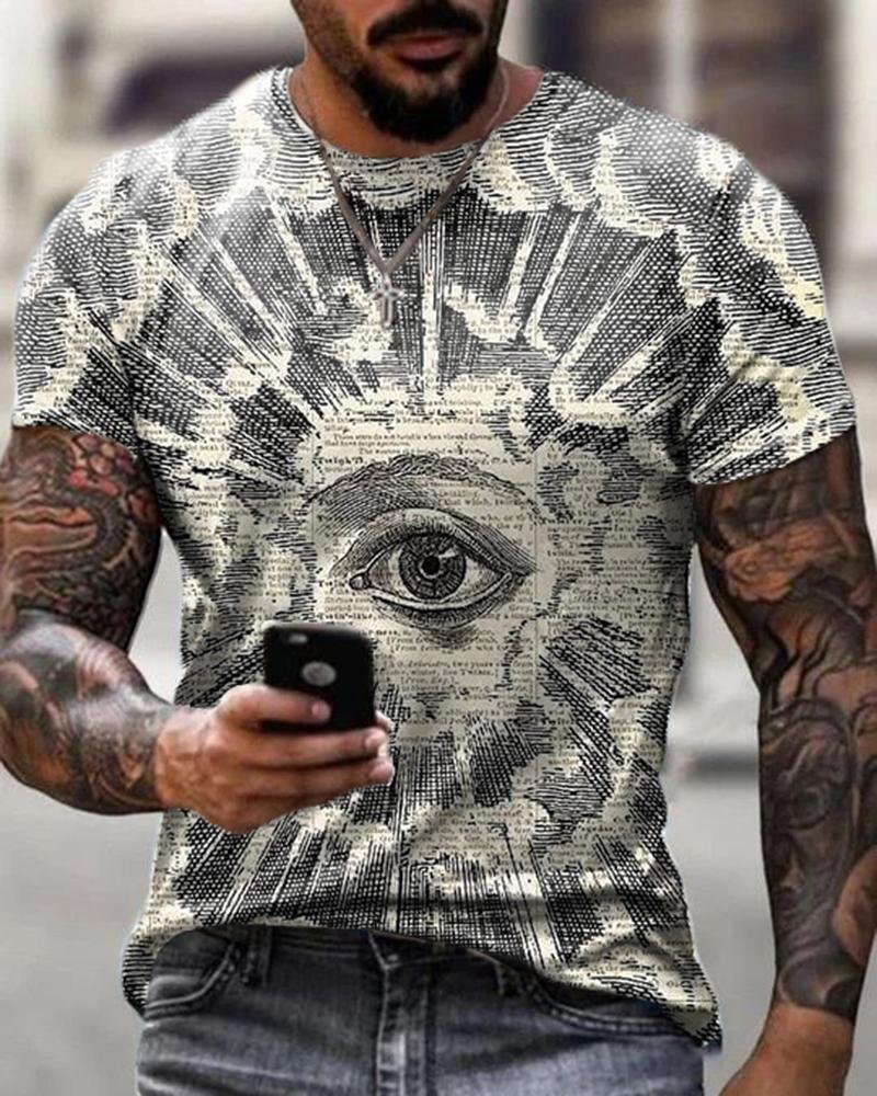 Urban Men's Short Sleeve Graphic Print T-shirt