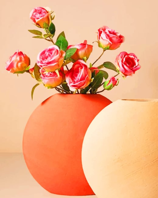 

Pink Roses Vase – Paint By Numbers - 40*50CM, 501 Original