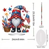 Diamond Painting Acrylic Single Sided July Independence Day Gnome Ornaments Tabletop Home Office Decor