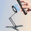 Magnetic Metal Folding Bracket Magsafe Aluminum Alloy Multi-Function Video Desktop Tripod Live Mobile Phone Clip Handheld Portable Selfie Stand Horizontal And Vertical Rotating Aka Base