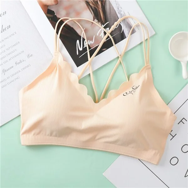 Ice Silk Bra Summer Sports Lingerie Wireless Push-up Strap Lenceria Underwear Seamless Comfort Bralette нижнее белье женское